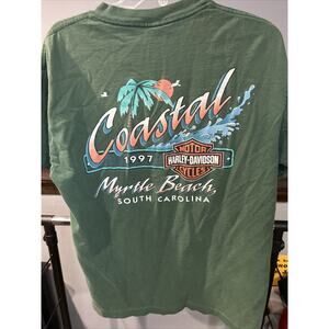 vintage 1997 coastal myrtle beach harley davidson shirt mens large